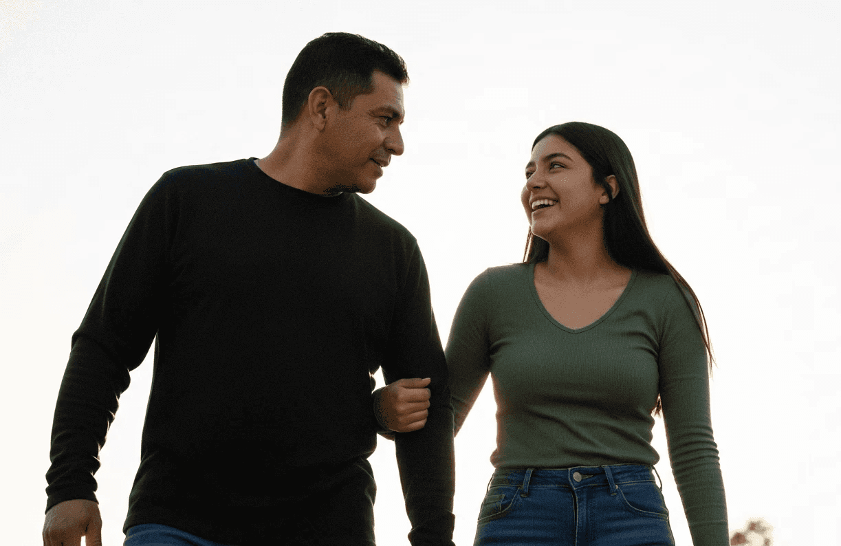 Father and Daughter rebuilding their relationship after substance use disorder recovery support through JWHope Journey to Wellness and Hope