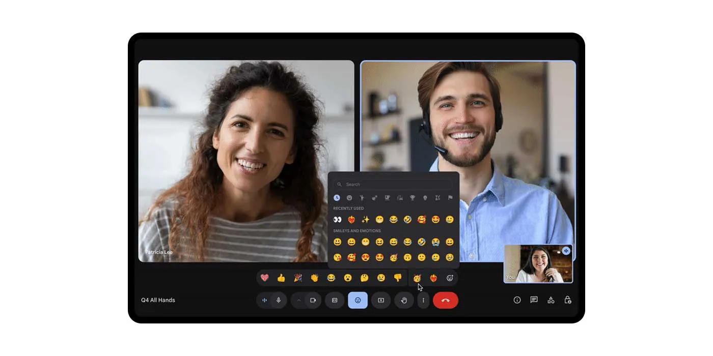 Google Meet emoji
