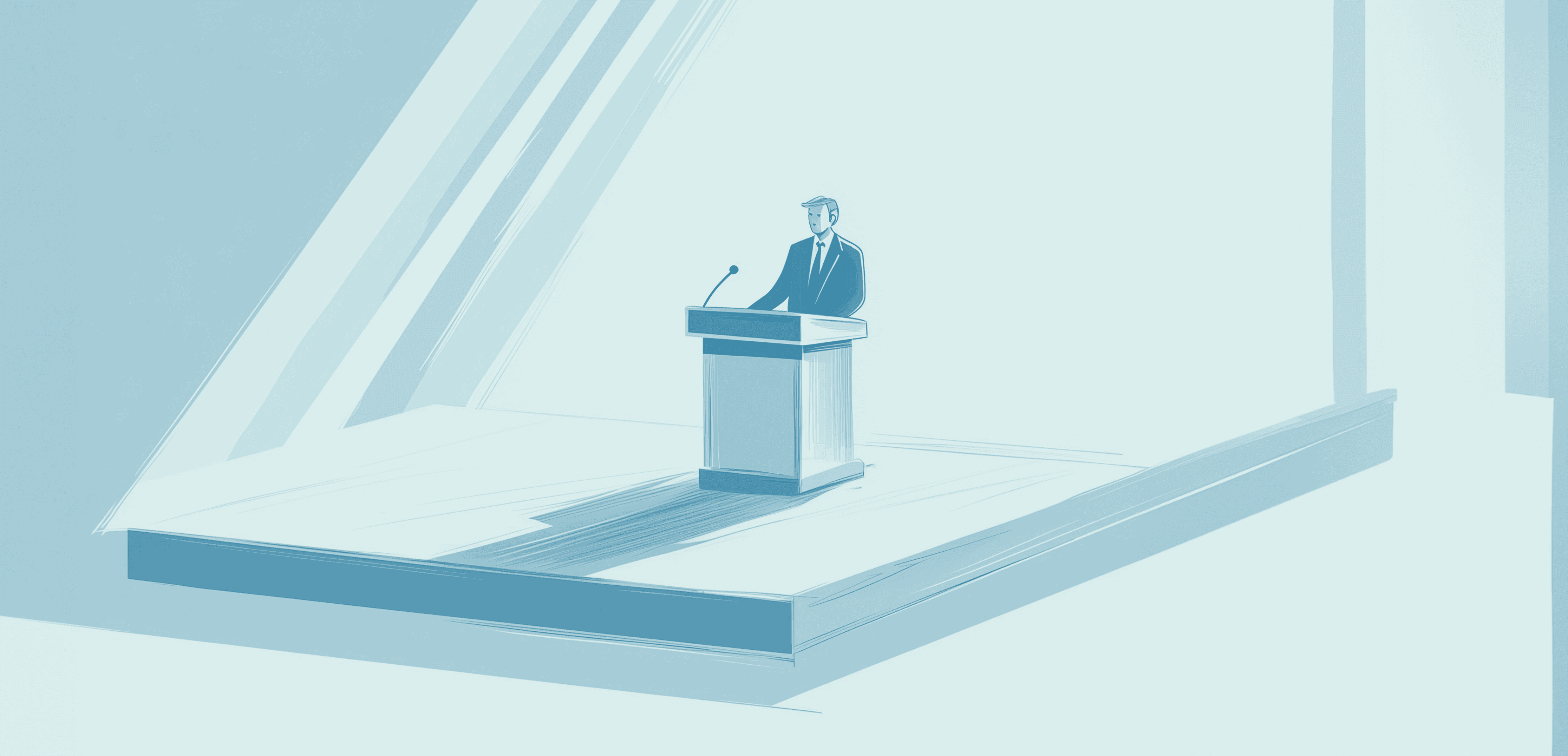 Mr.Prezident | Presenting a PowerPoint to an important client.