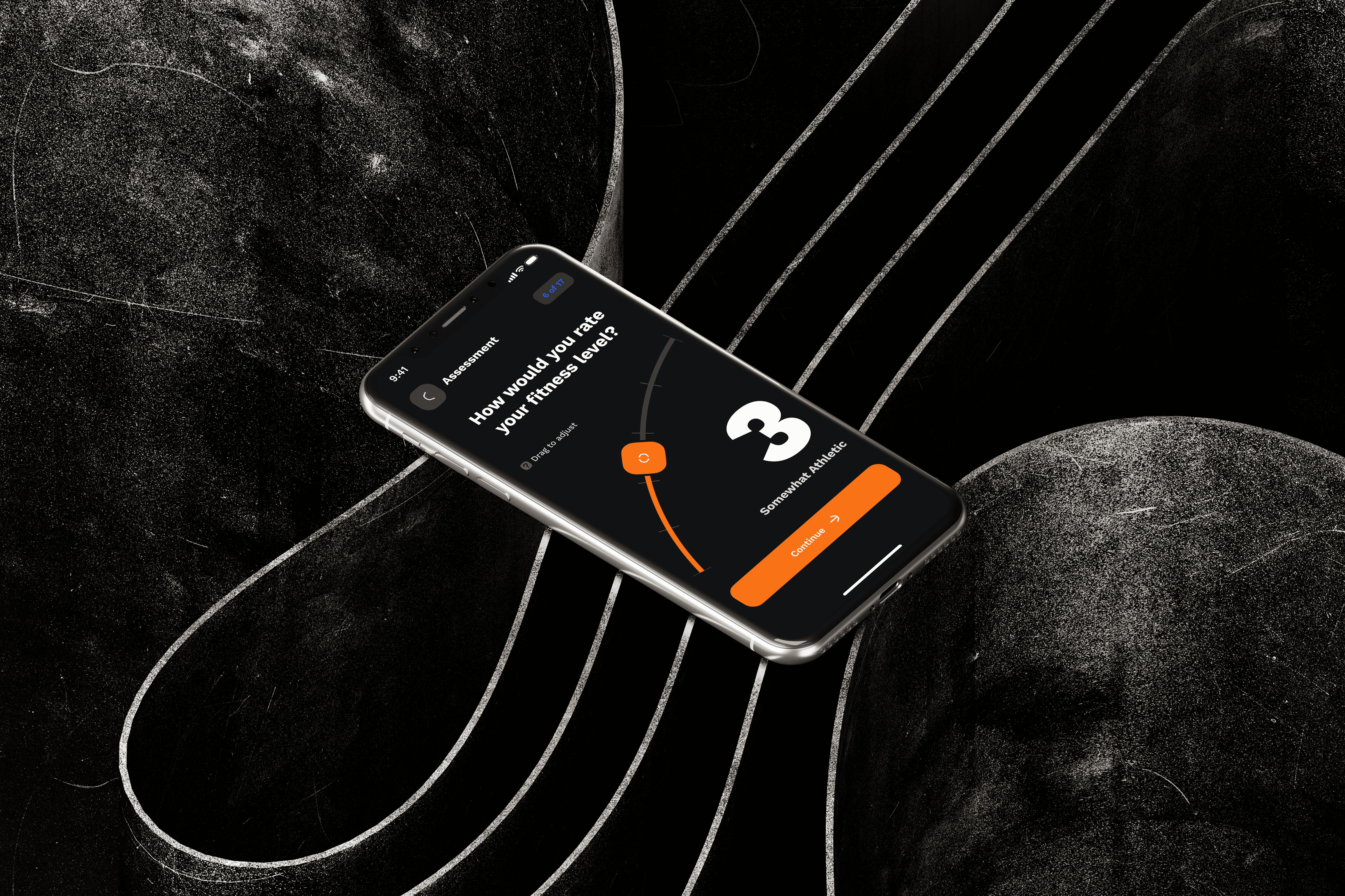 Workout tracker screen with active exercise timer