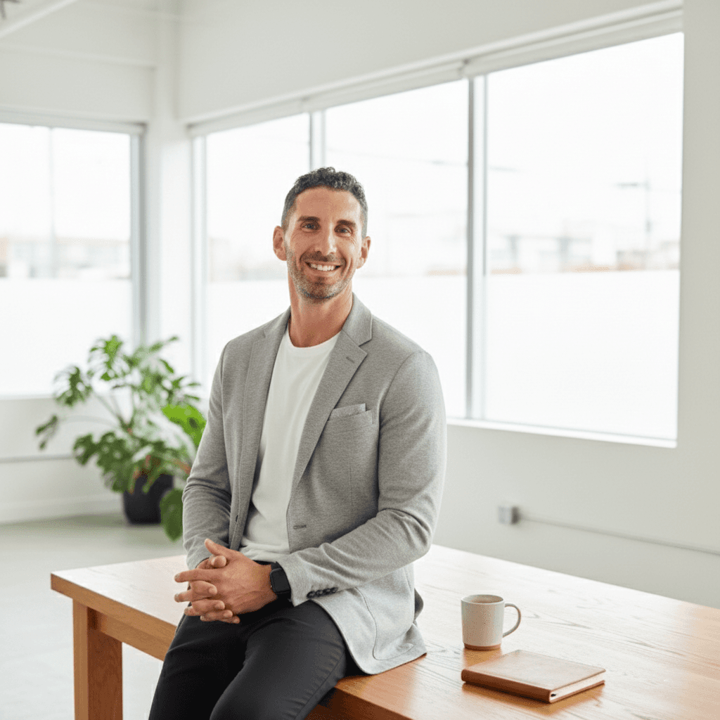 Portrait of portfolio creator – front view