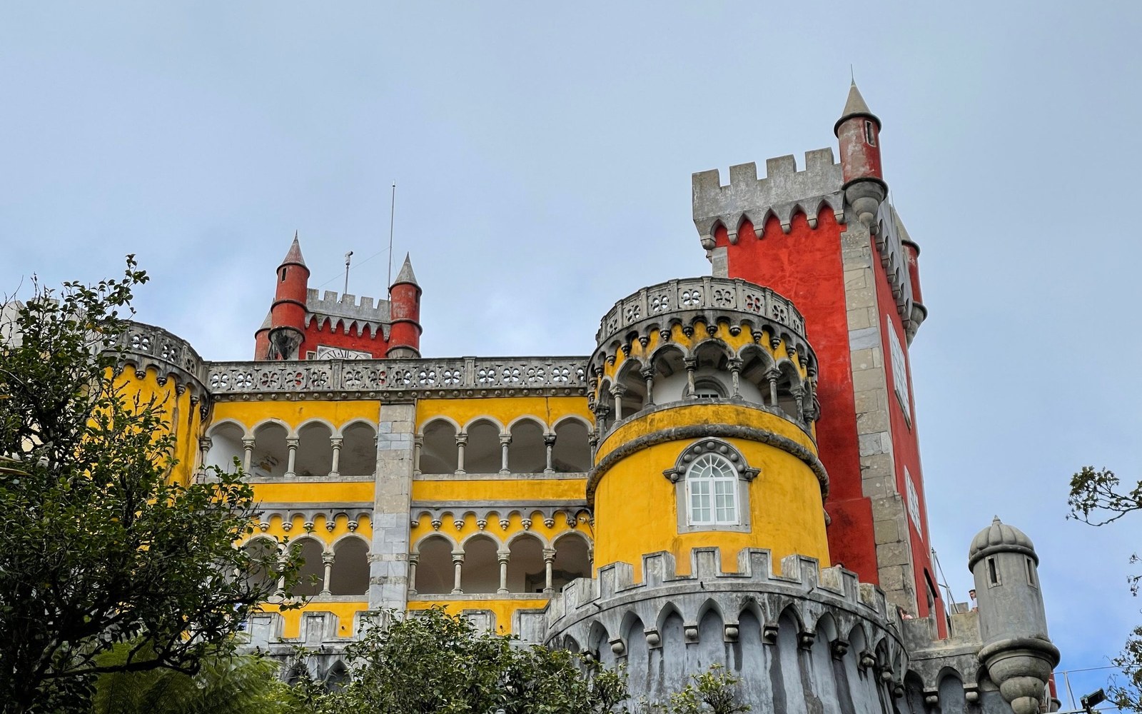 Colourful towers of Pena Palace in Sintra
