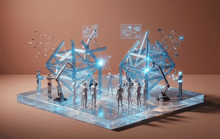 AI人工智慧與品牌人性化策略結合概念圖