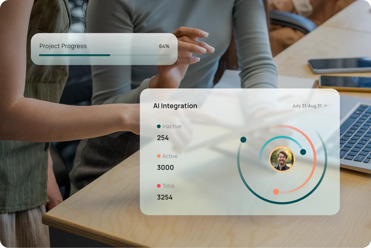 Two woman working on a tablet