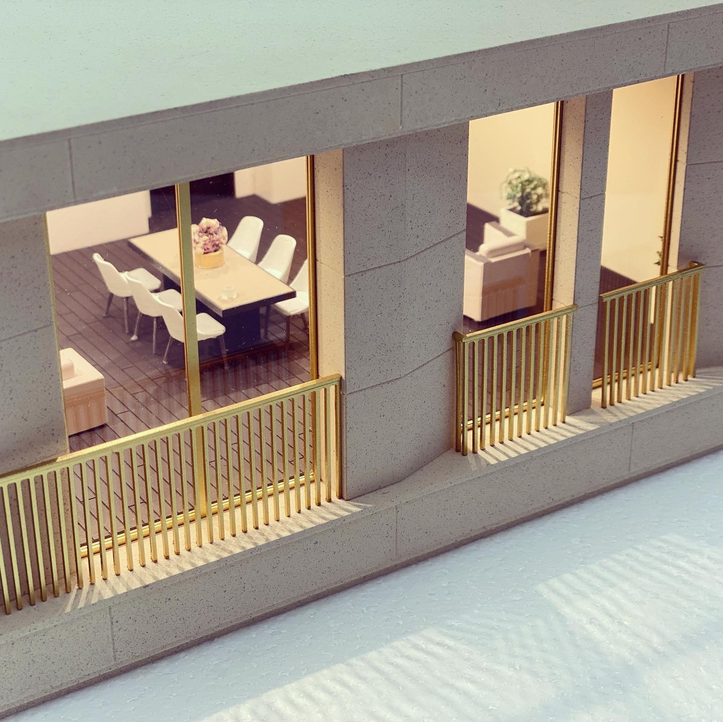 Apartment miniature model appartment phasad