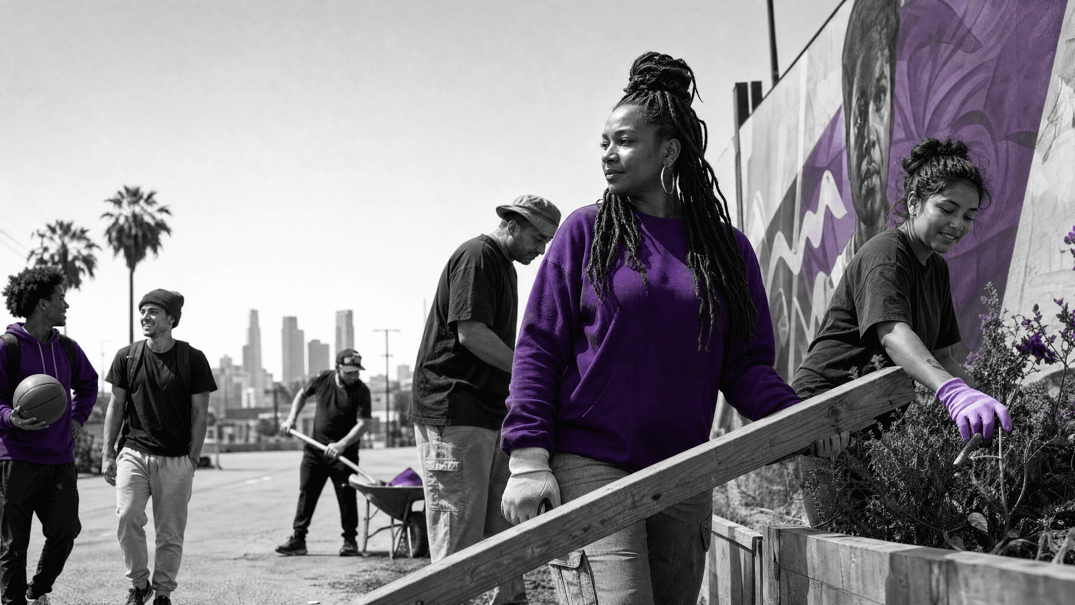 South Los Angeles community members moving forward together.
