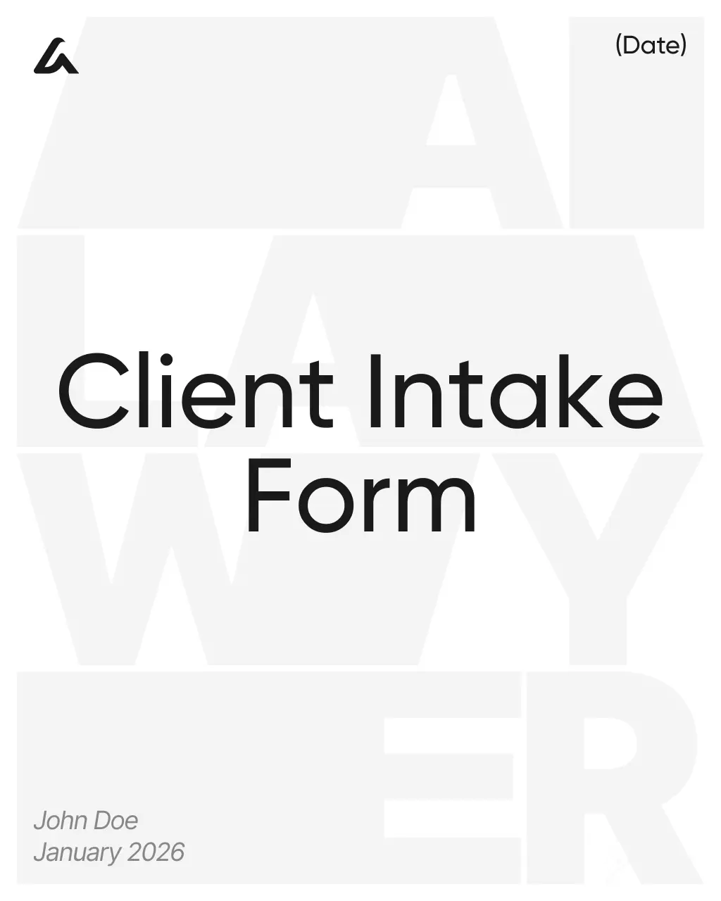 Client Intake Form 