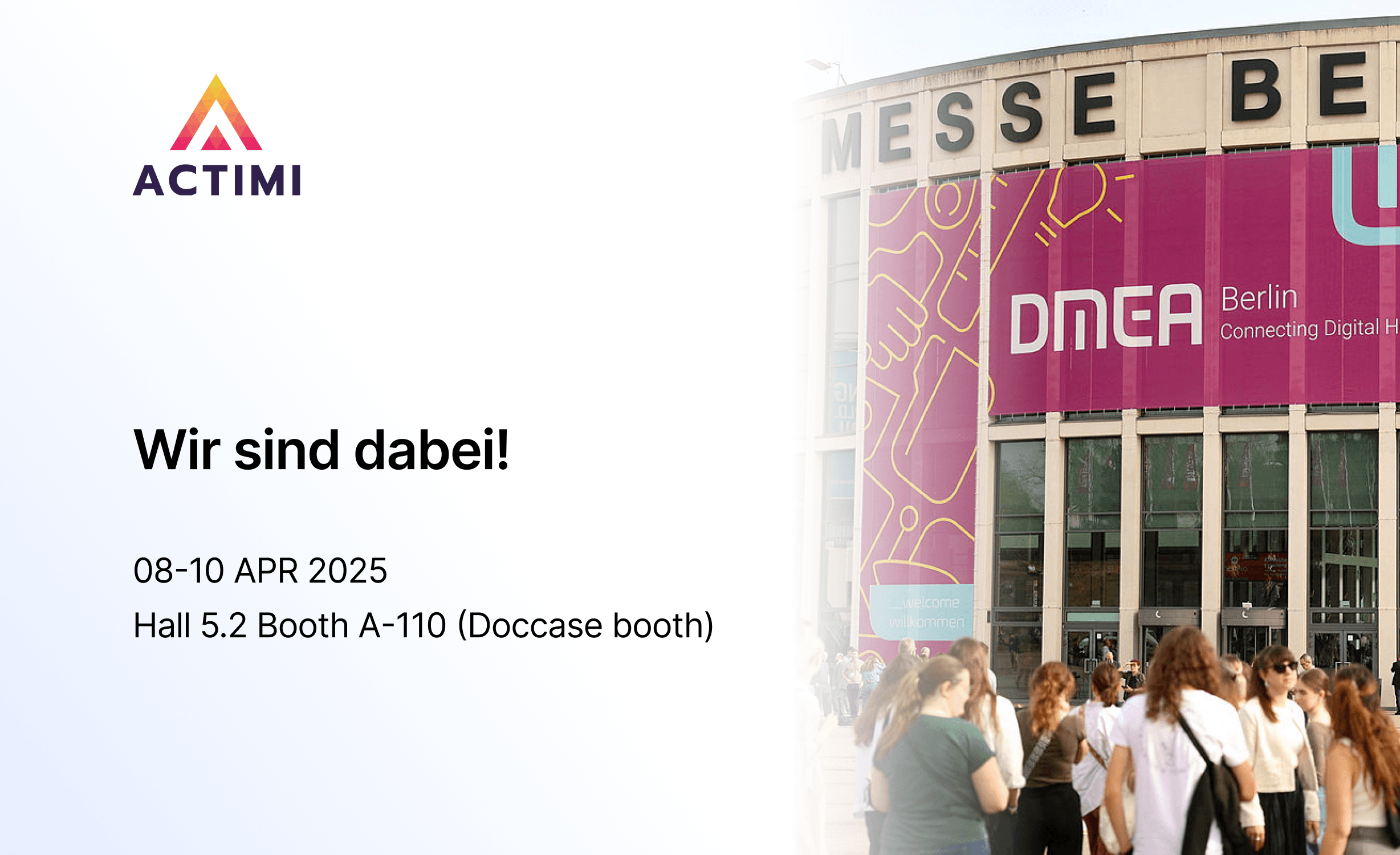 Actimi auf der DMEA 2025 in Berlin – Wir bringen KI in die Versorgung