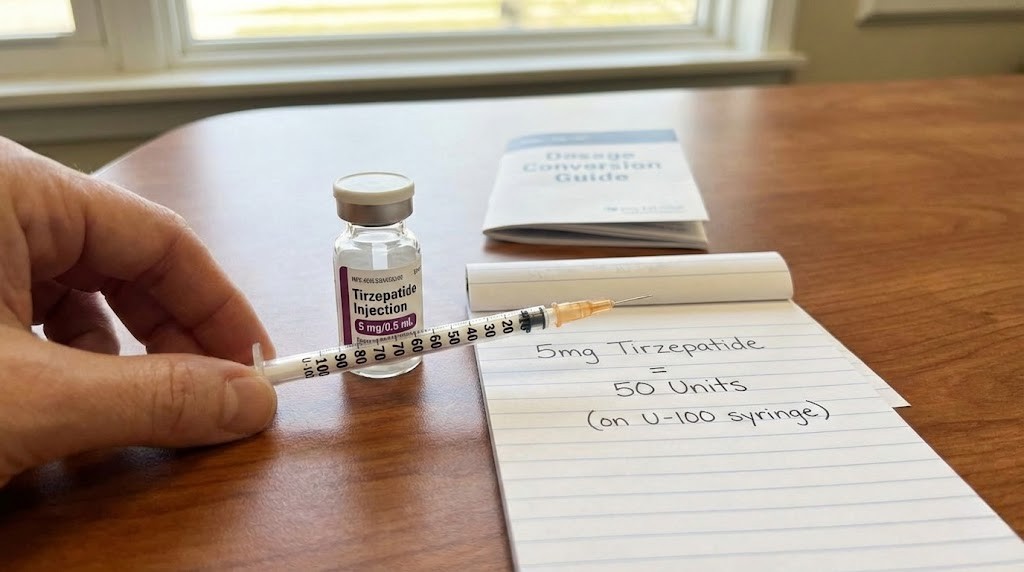 How many units is 5mg of tirzepatide