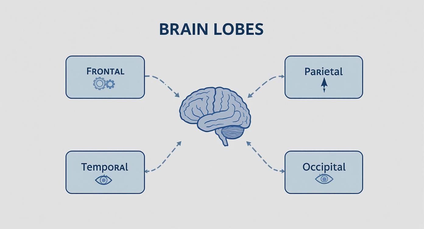Infographic about lobes du cerveau