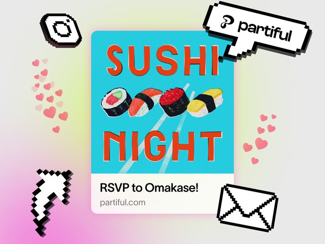 Simple party RSVP link that can be shared with friends 