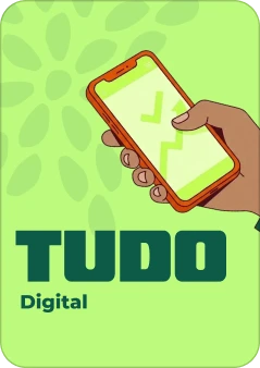 Ilustração - Uma mão segurando o celular