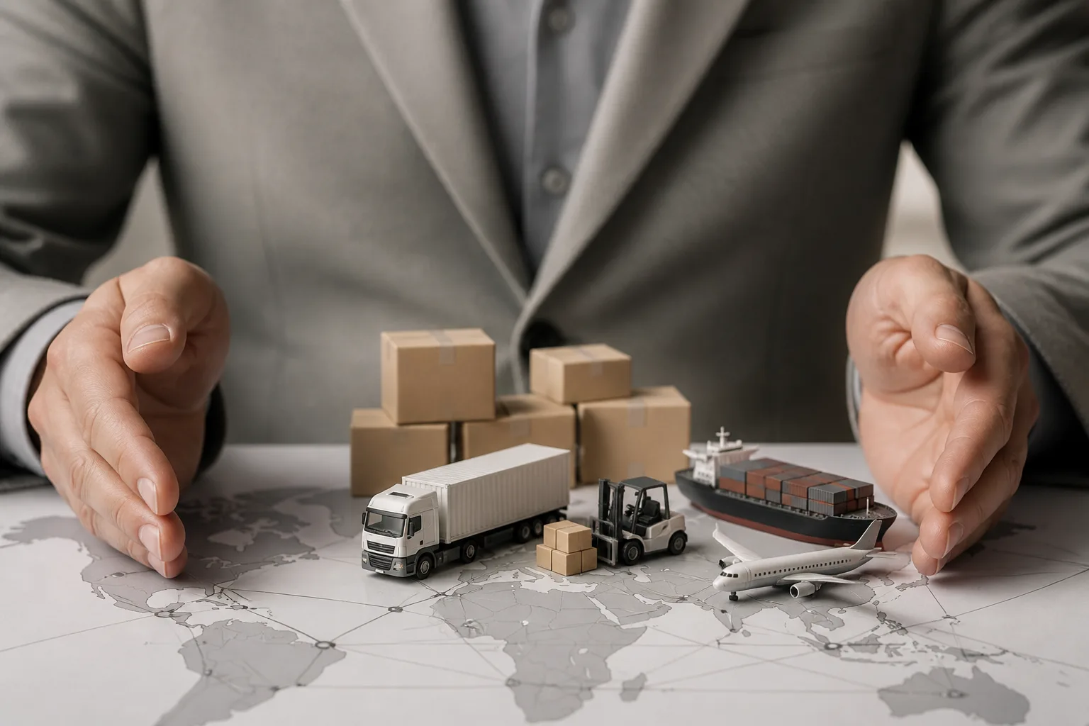 Regional Distribution Hub in Dubai beside a Dubai trade license document and a modern office