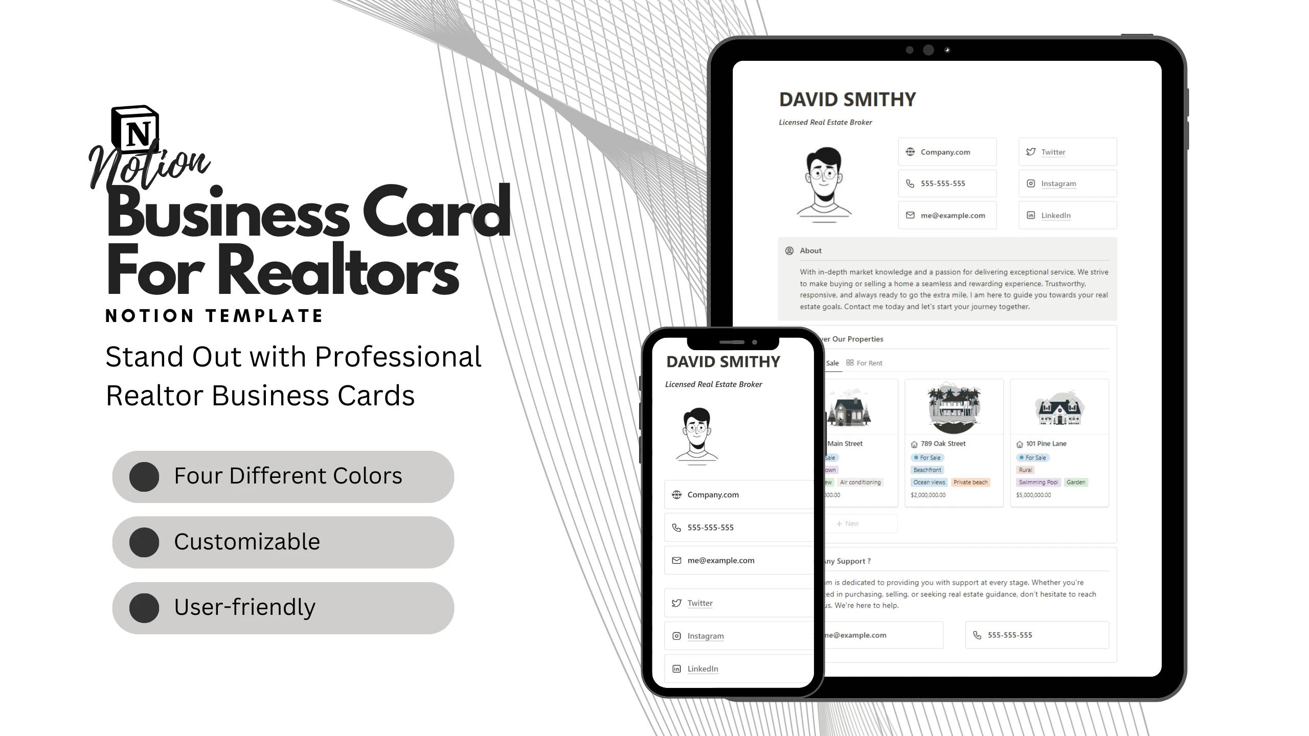 Notion Business Card for Realtors