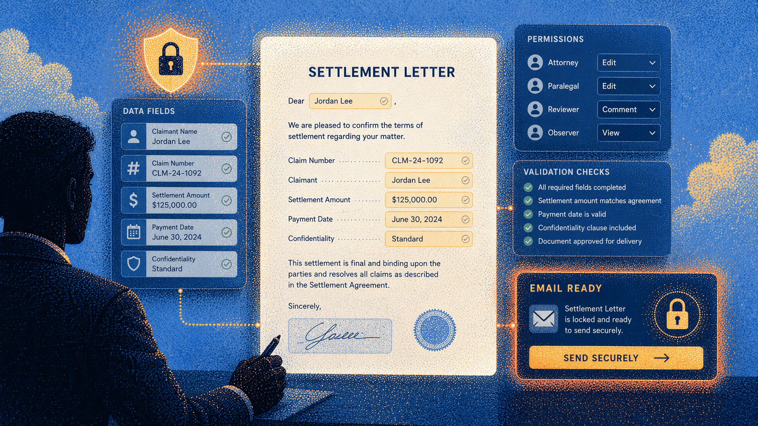Illustration for Step 4: Build and Validate Governed Content Like Settlement Letters Without Copy-Paste Risk
