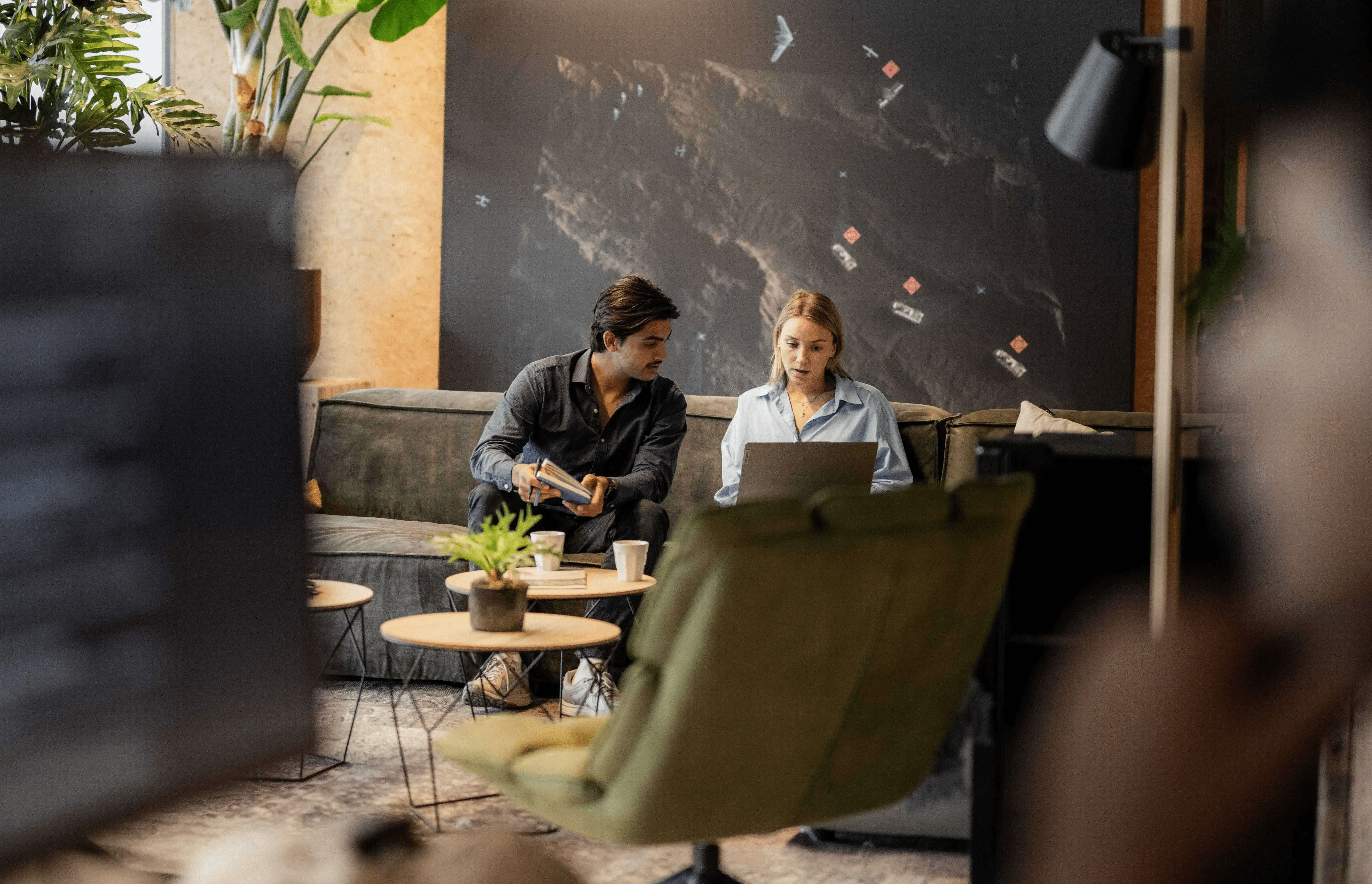 Employees at the office