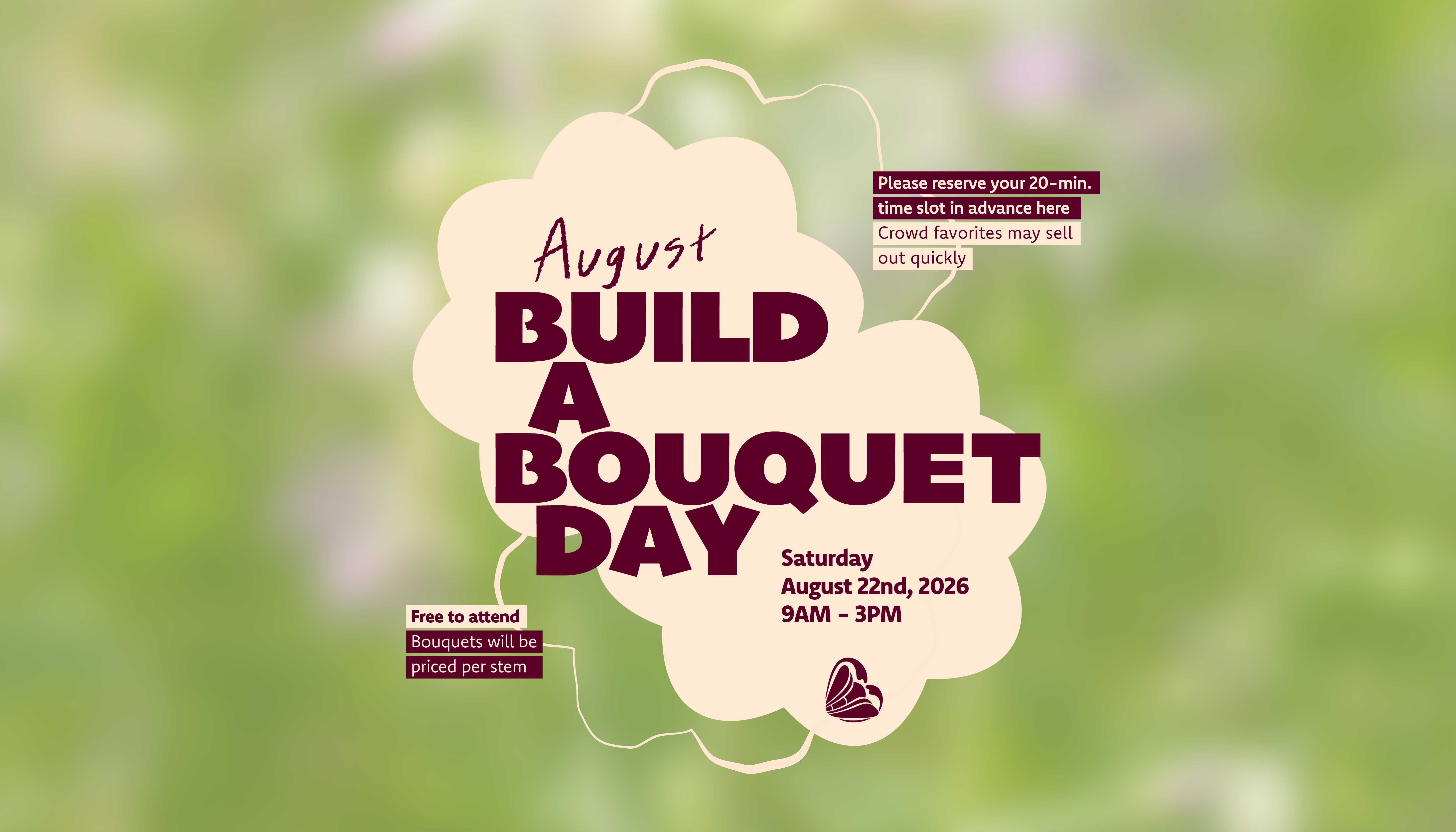Overview promo image for August Build-a-Bouquet Day.