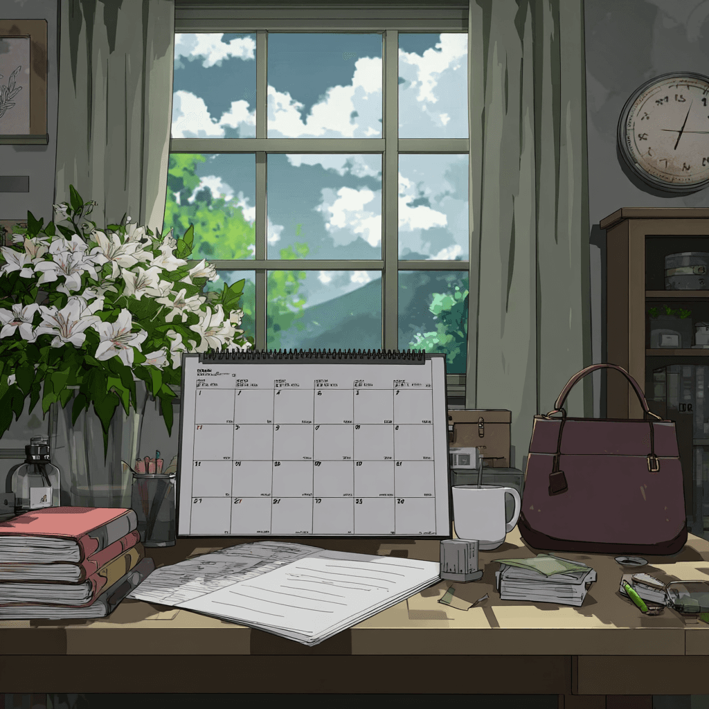 a calm view of home workspace