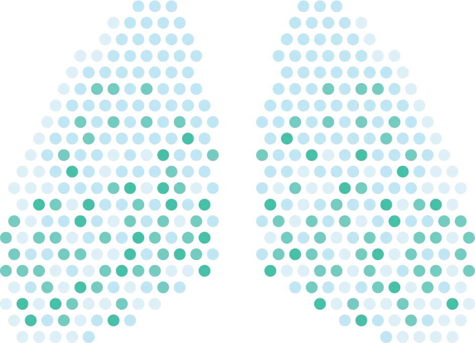 lungs in dot illustration