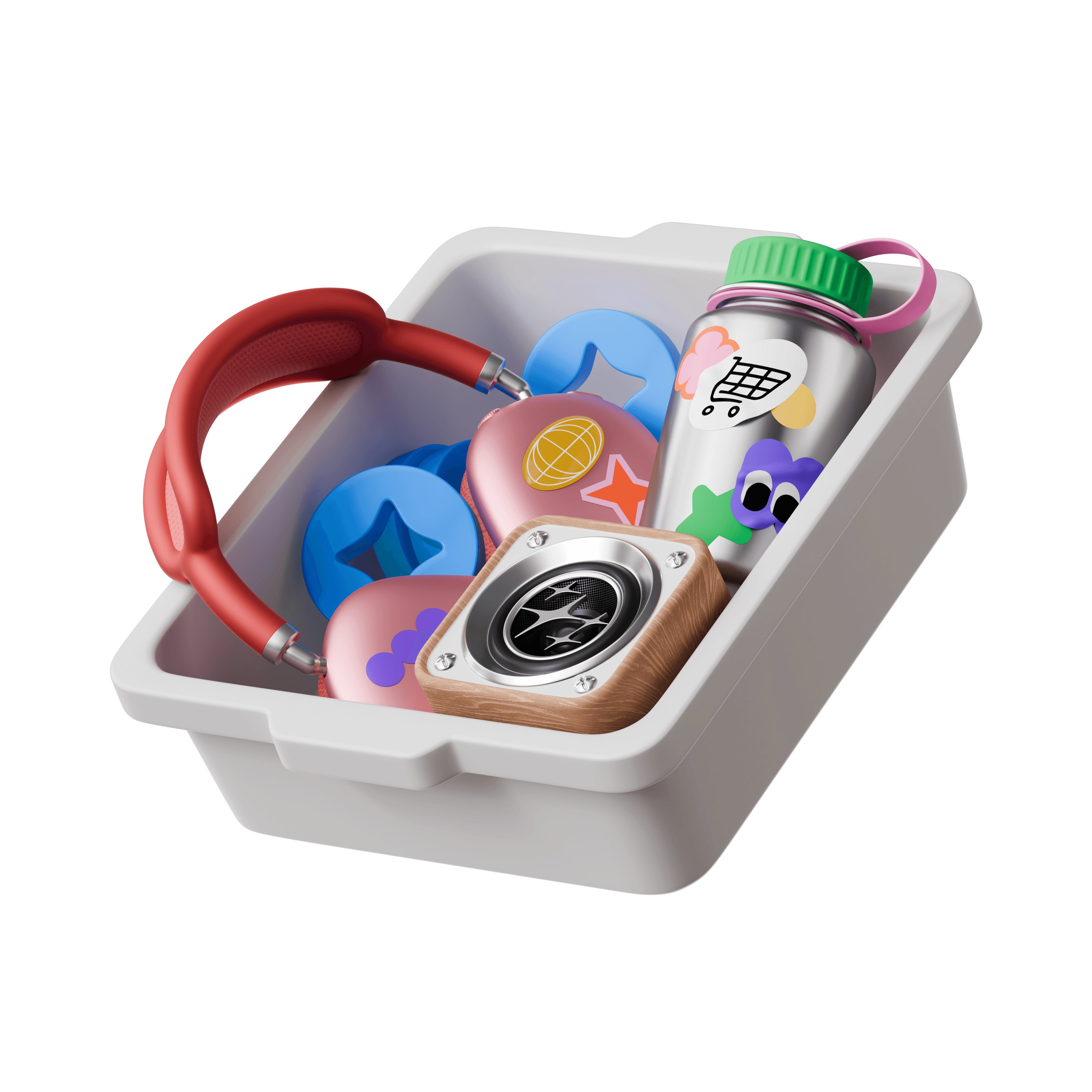 desktop computer with overgrown grass around it