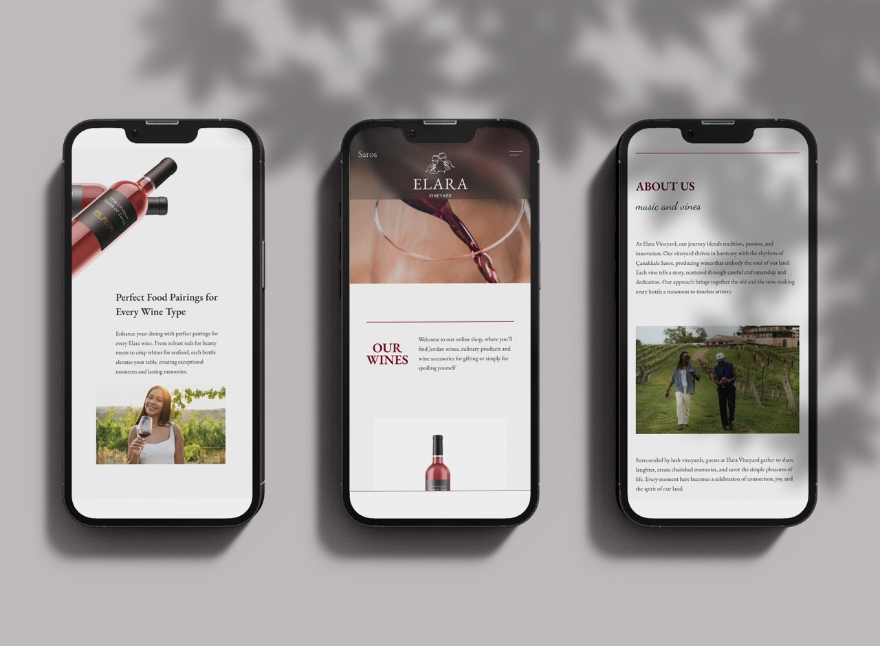 winery wine vineryard website