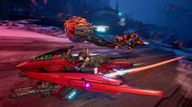 Screenshot Borderlands 4 – scène d’action intense avec véhicules et tirs laser sur planète alien sur KeyVerse Gaming
