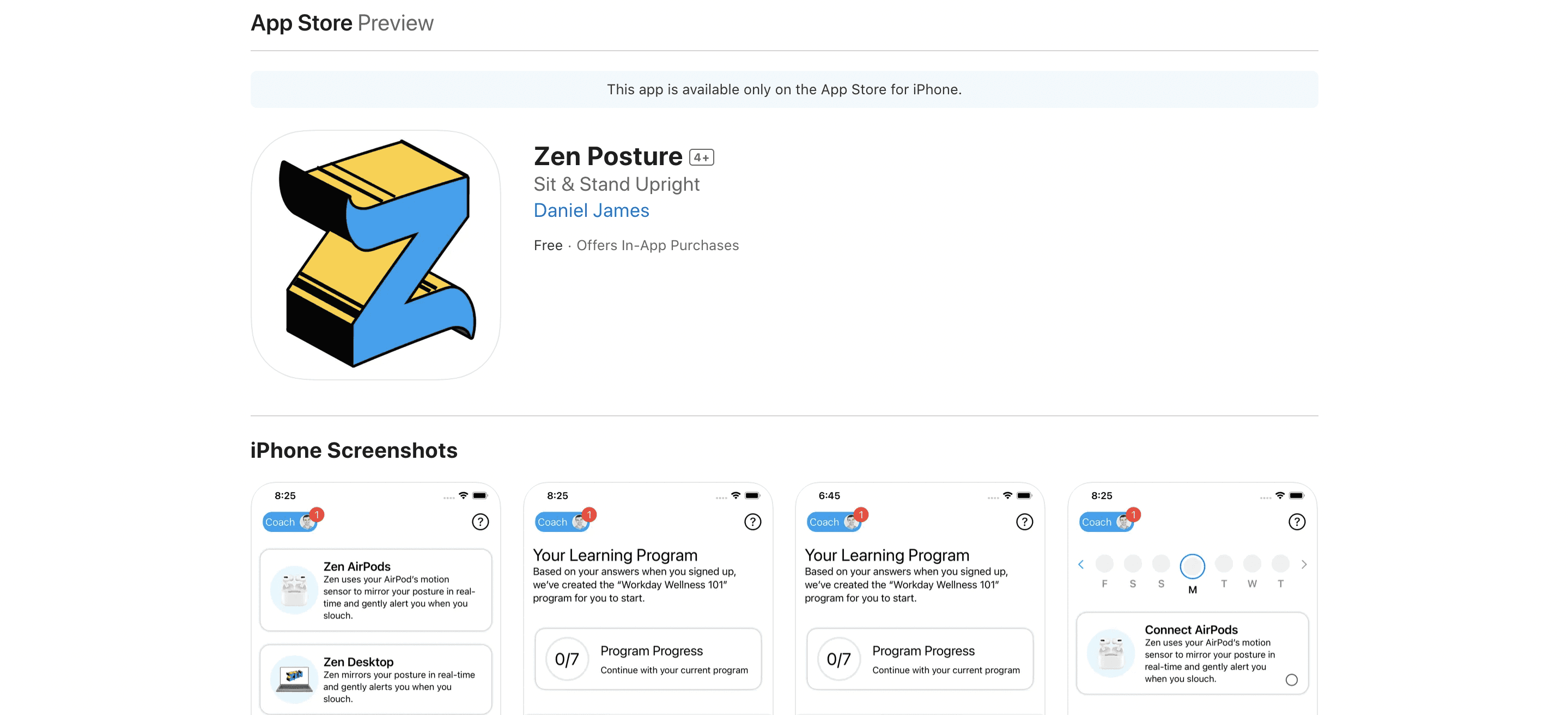 Zen Posture apps - Zen Alternative