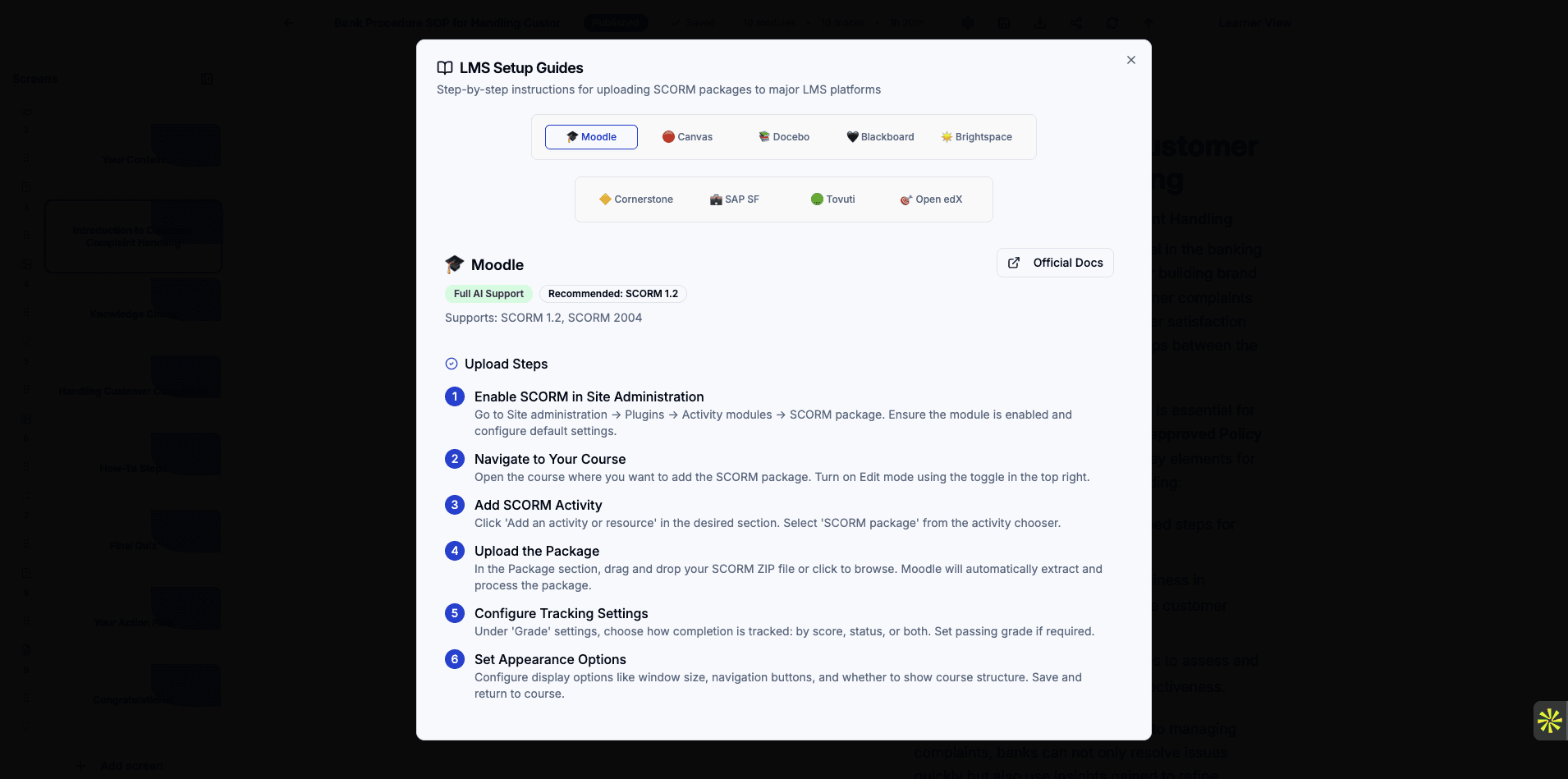 Select the Canvas tab to view detailed setup instructions specific to Canvas LMS.