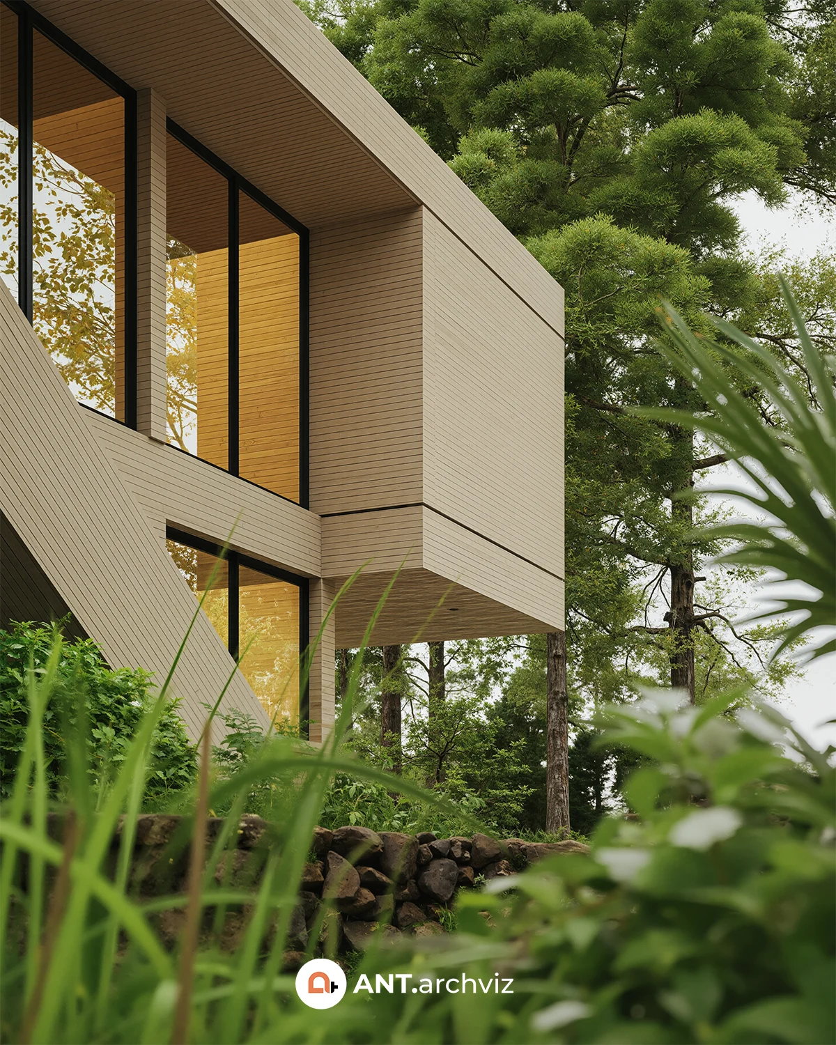 Hillside Timber House