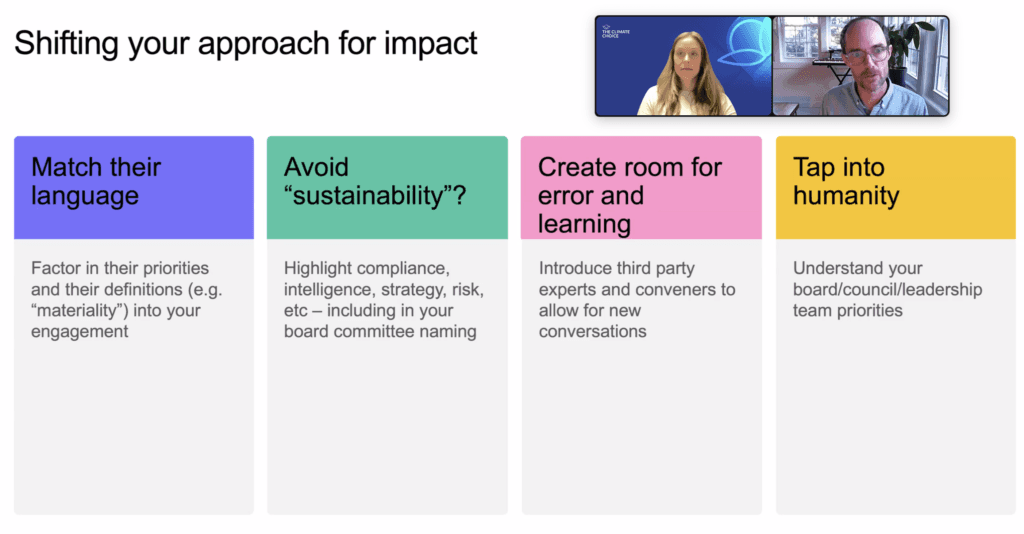 Best Practices to Activate Your Board on Climate