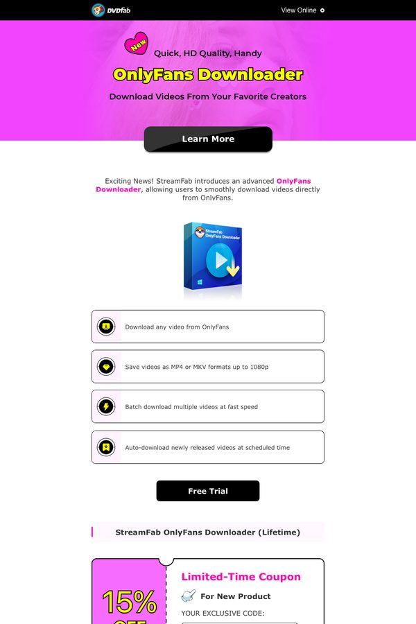 2023-07-17 · StreamFab OnlyFans Downloader 上线
