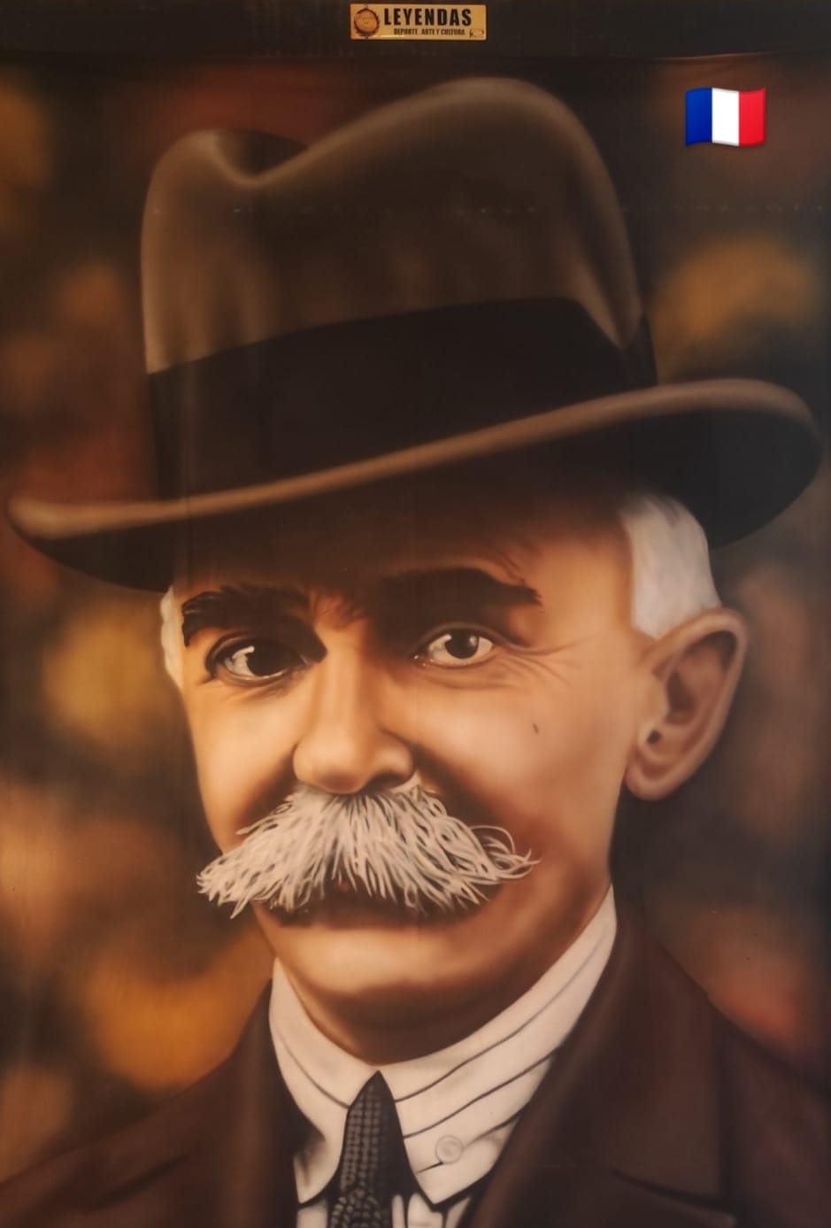 Tela Artistica PIERRE DE FREDY BARÓN DE COUBERTIN Leyendas del Deporte