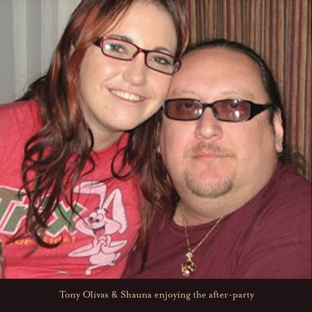 Tony Olivas and Shauna at an after party