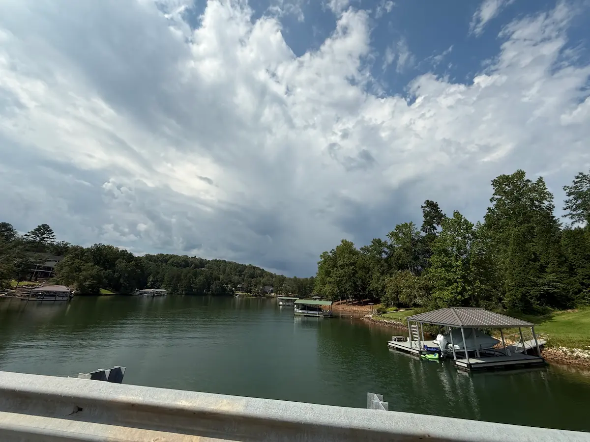 Boat docks on the lake