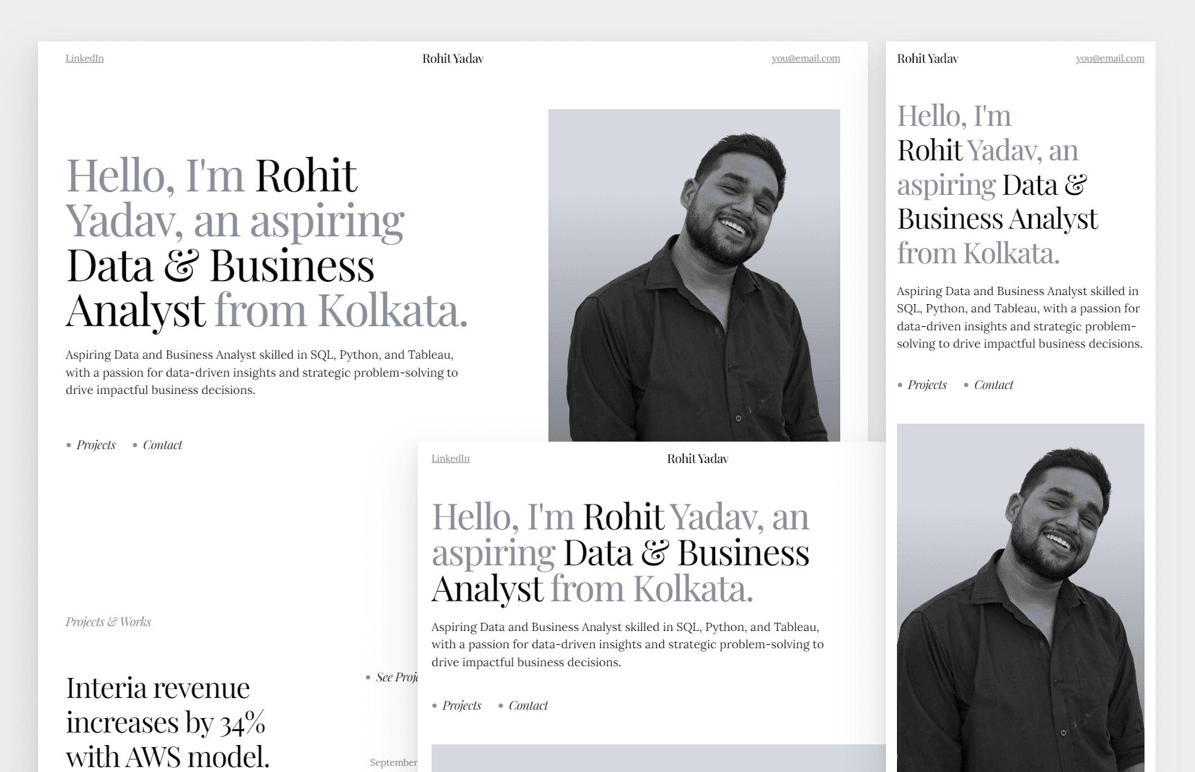 Lamding page mockup presentation