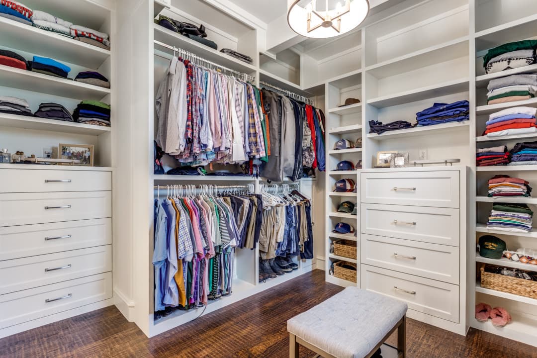 luxury master walk-in closet remodel