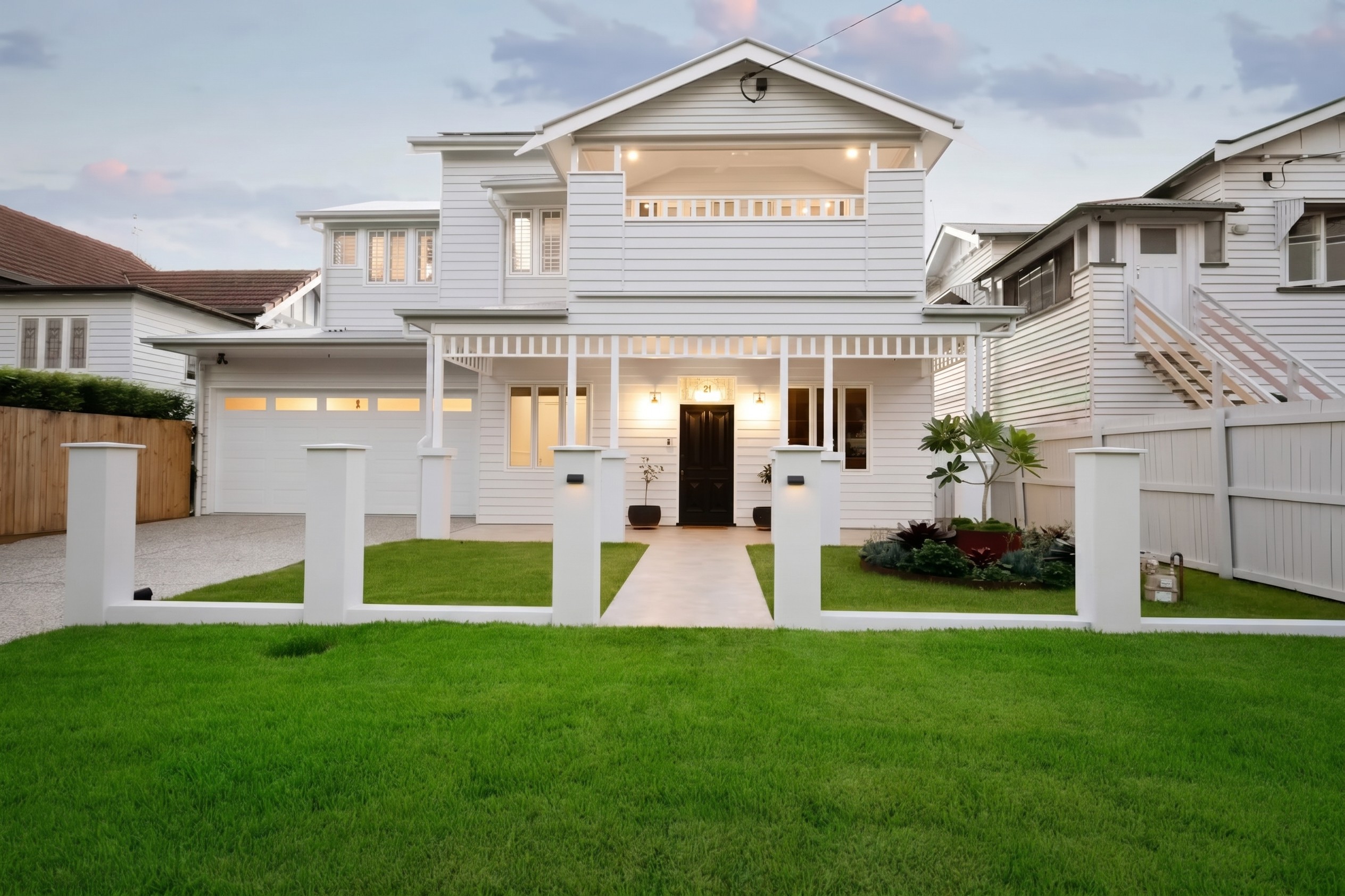 Front facade of Jacaranda House in. Brisbane