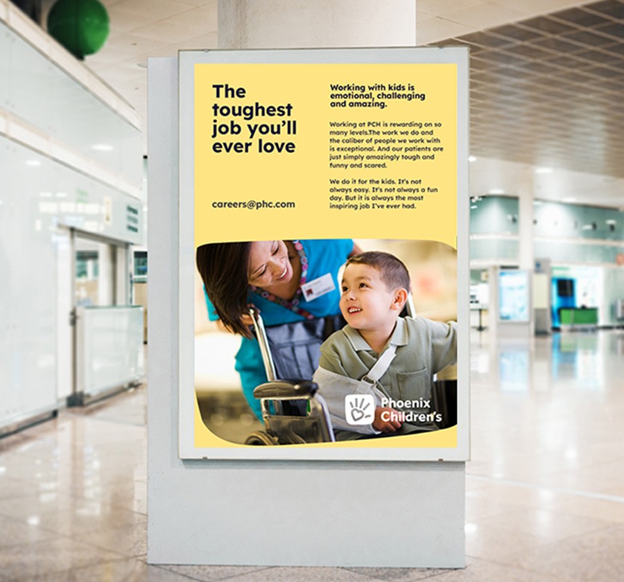 Design work example of PCH's employee communications in a poster