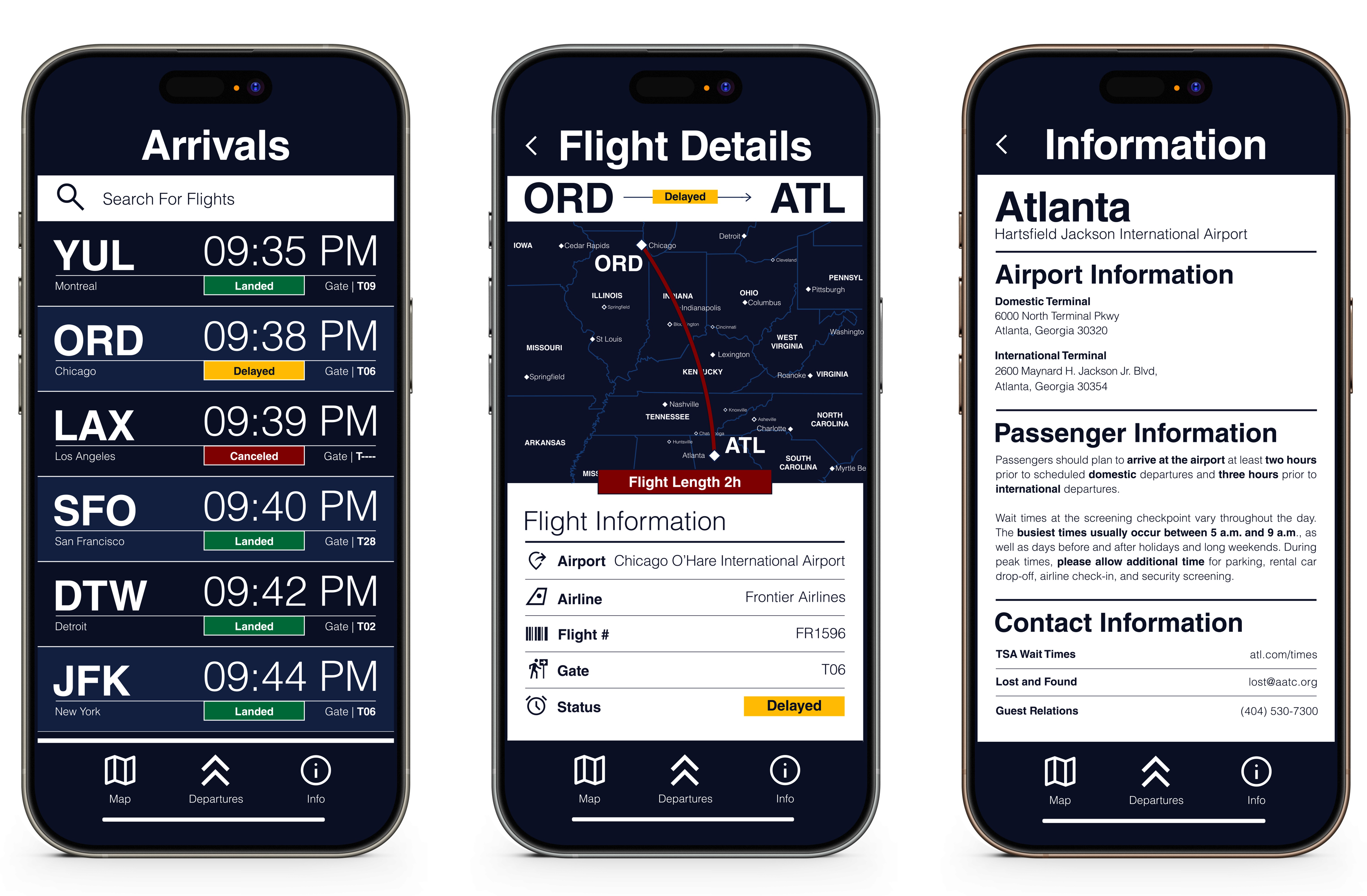 Atlanta Airport Mobile Flight Tracking App 