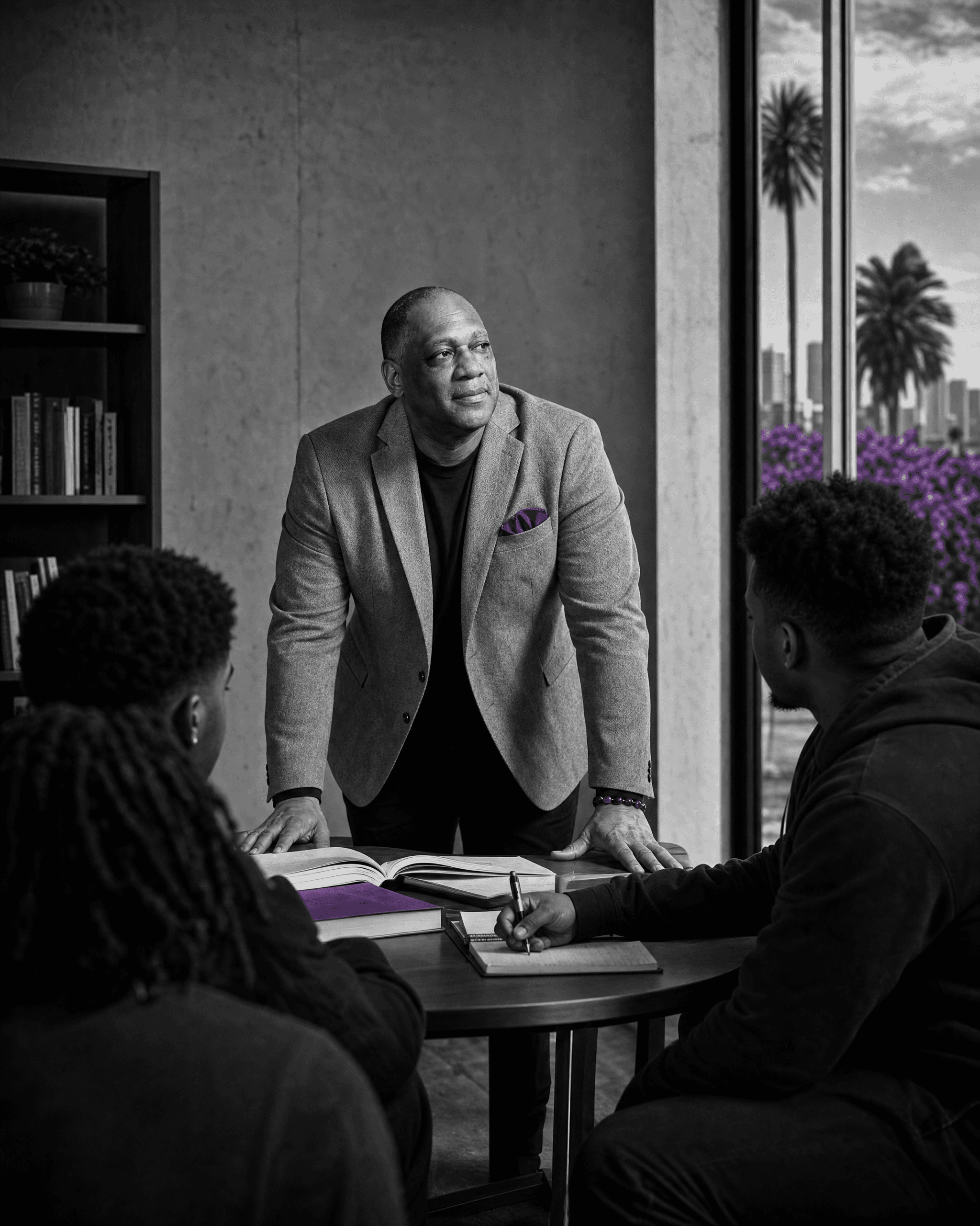 Rabin Woods engaged in education, mentorship, and community service.