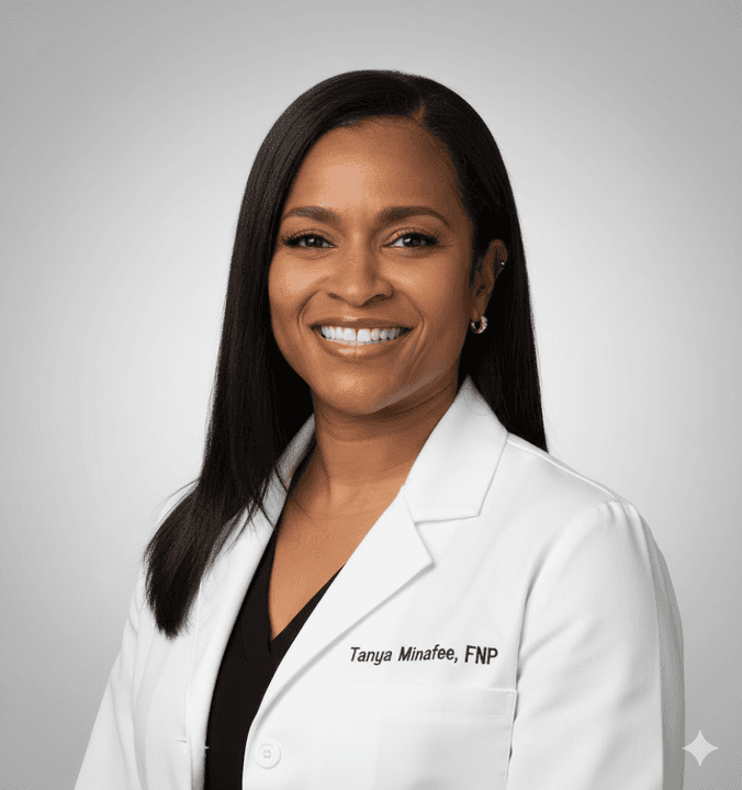 friendly female pediatrician touches shoulder teenage