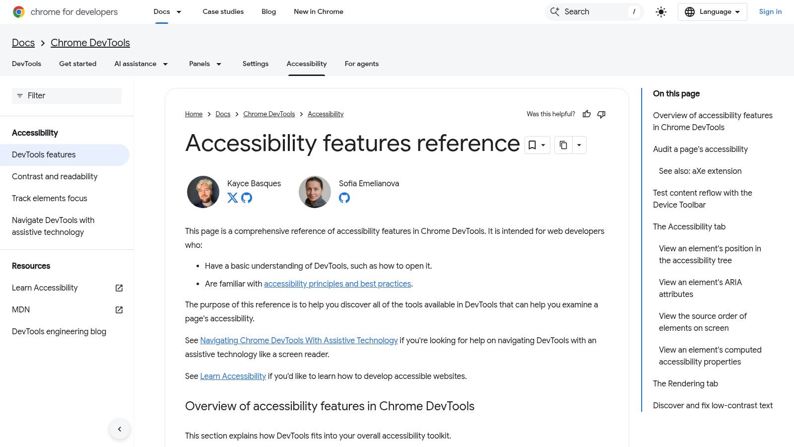 Chrome DevTools Contrast Checker