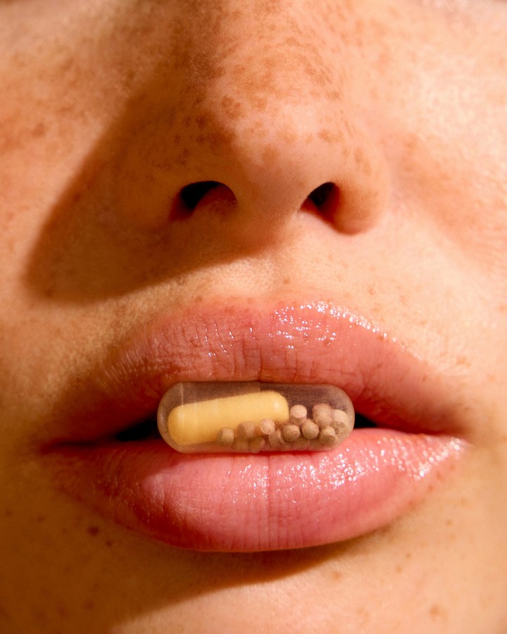 close-up picture of a persons lips