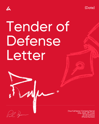 Tender of Defense Letter 