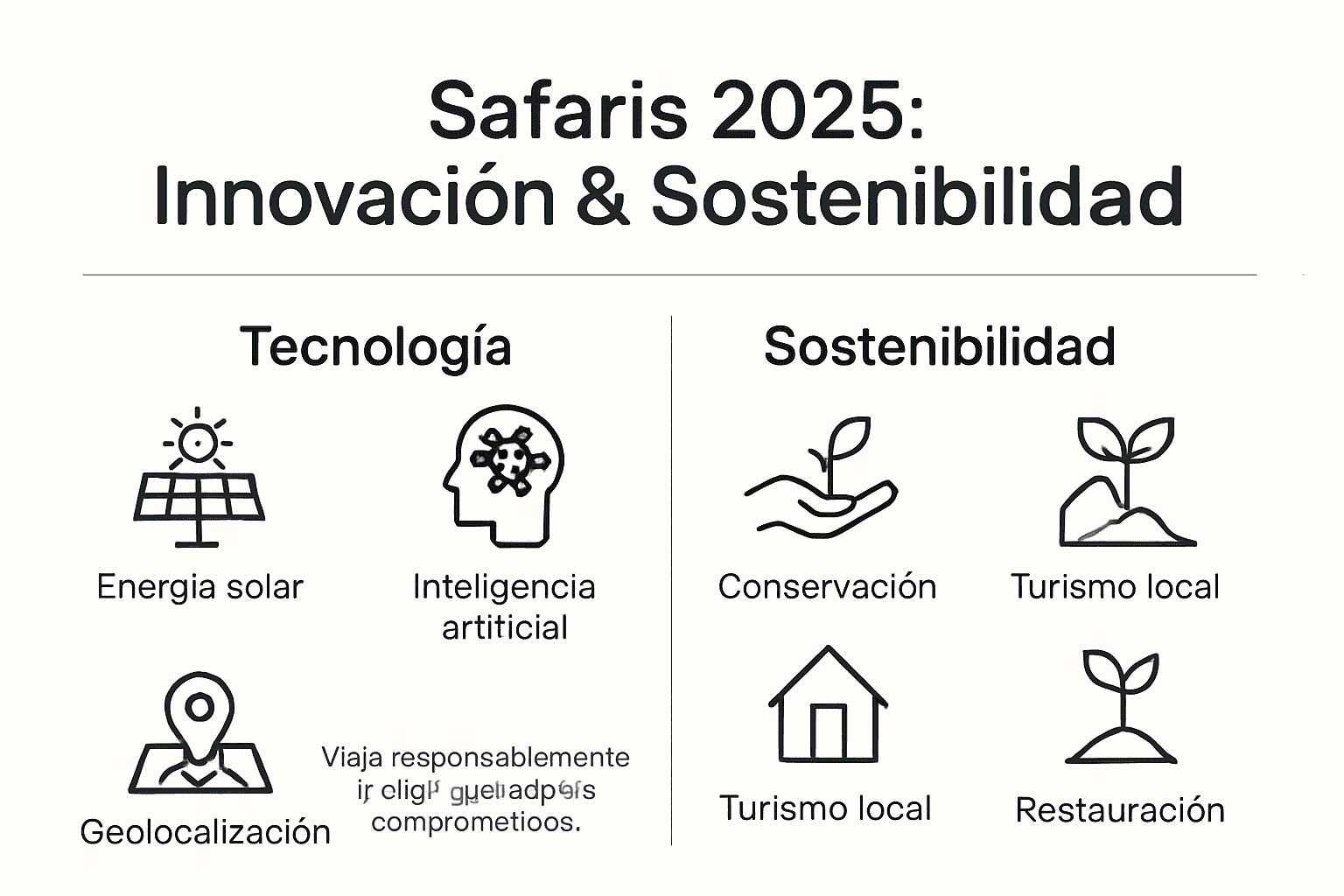 Infografía: cómo la innovación impulsa la sostenibilidad en los safaris