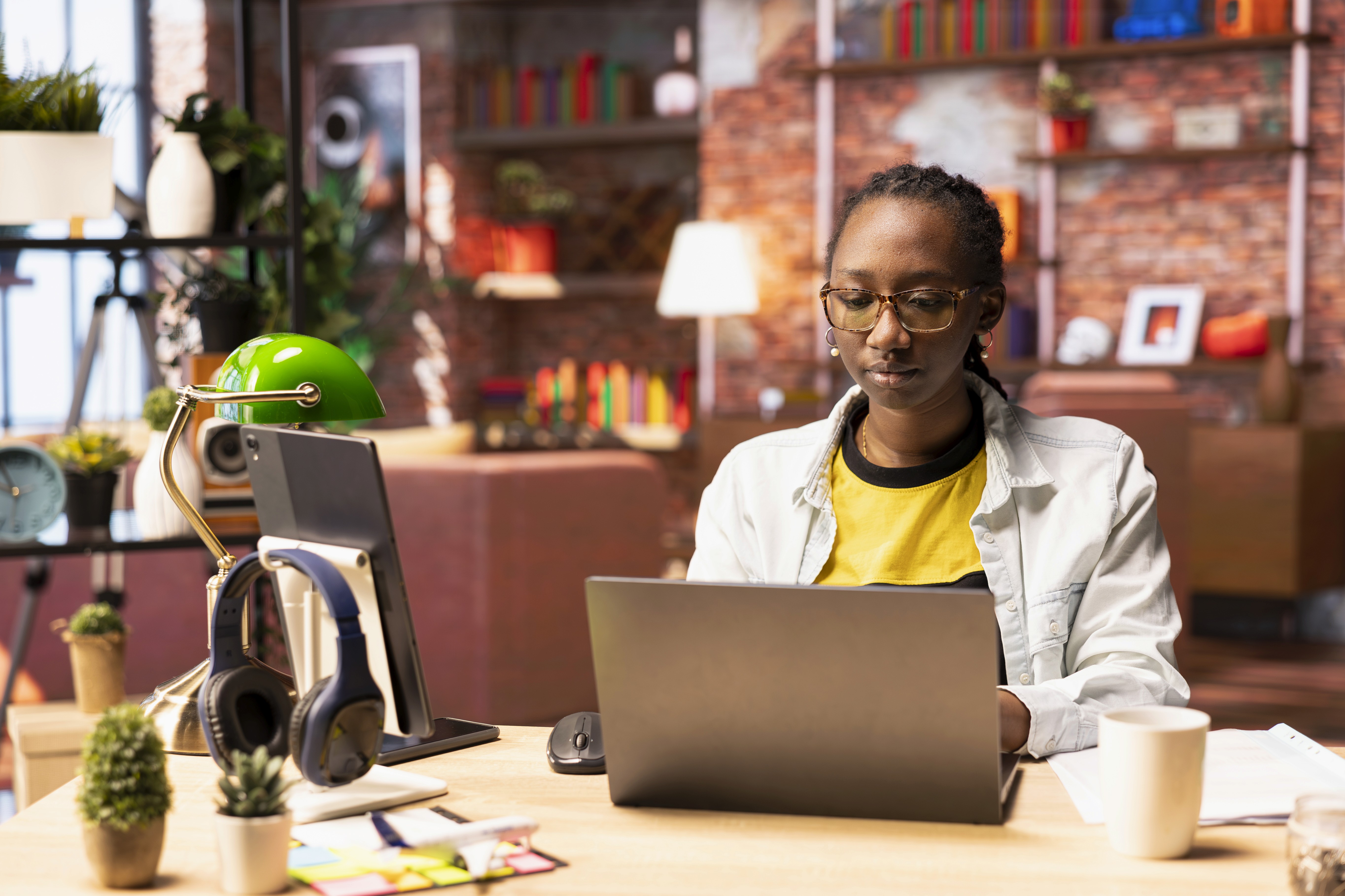 man in black dress shirt using laptop computer