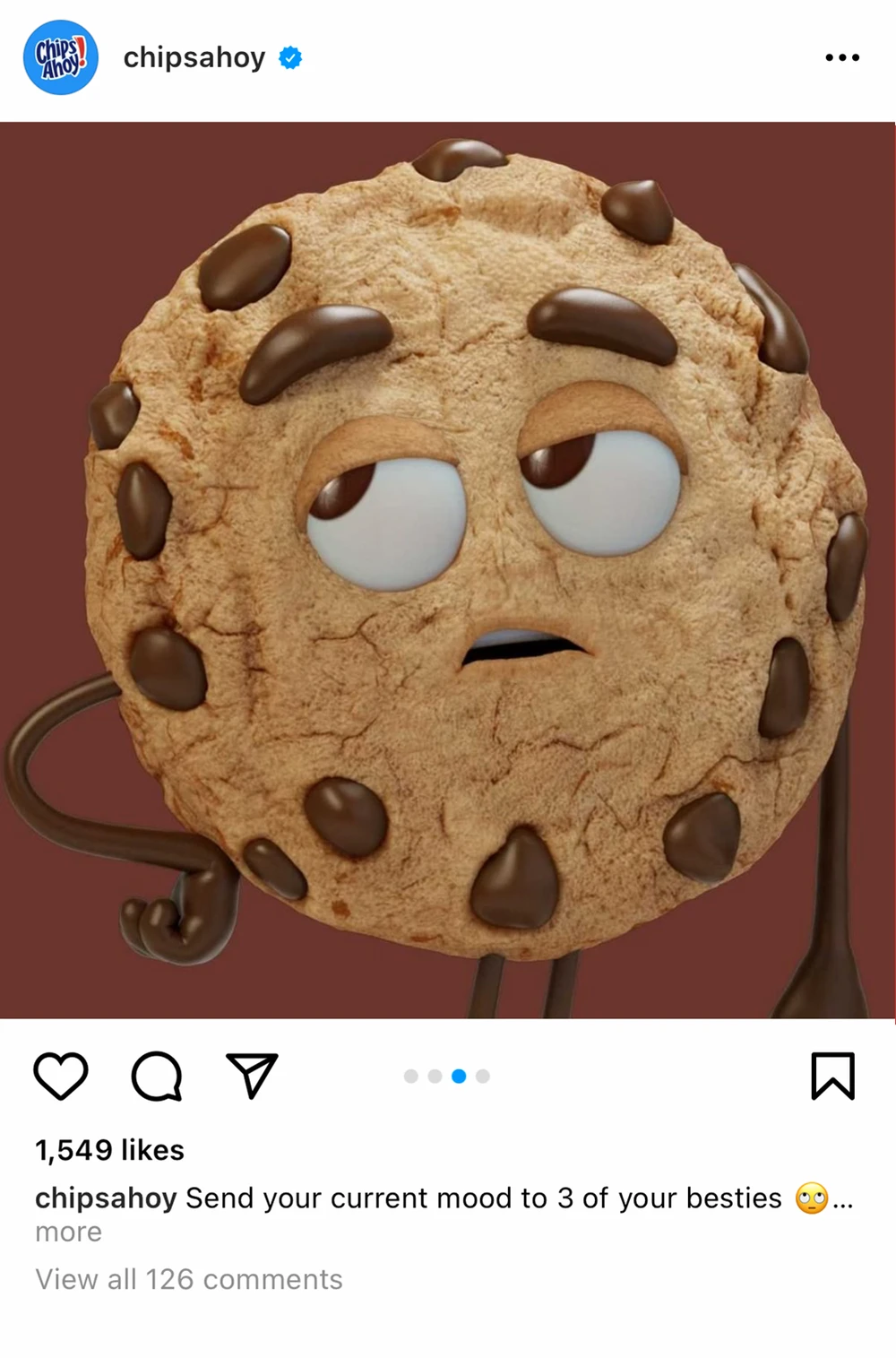 Chips Ahoy side eye character