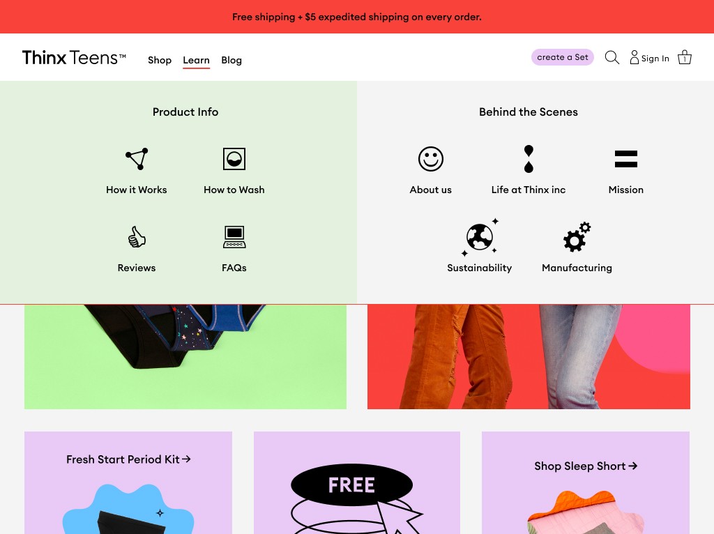 Thinx Teens Desktop Learn Meganav