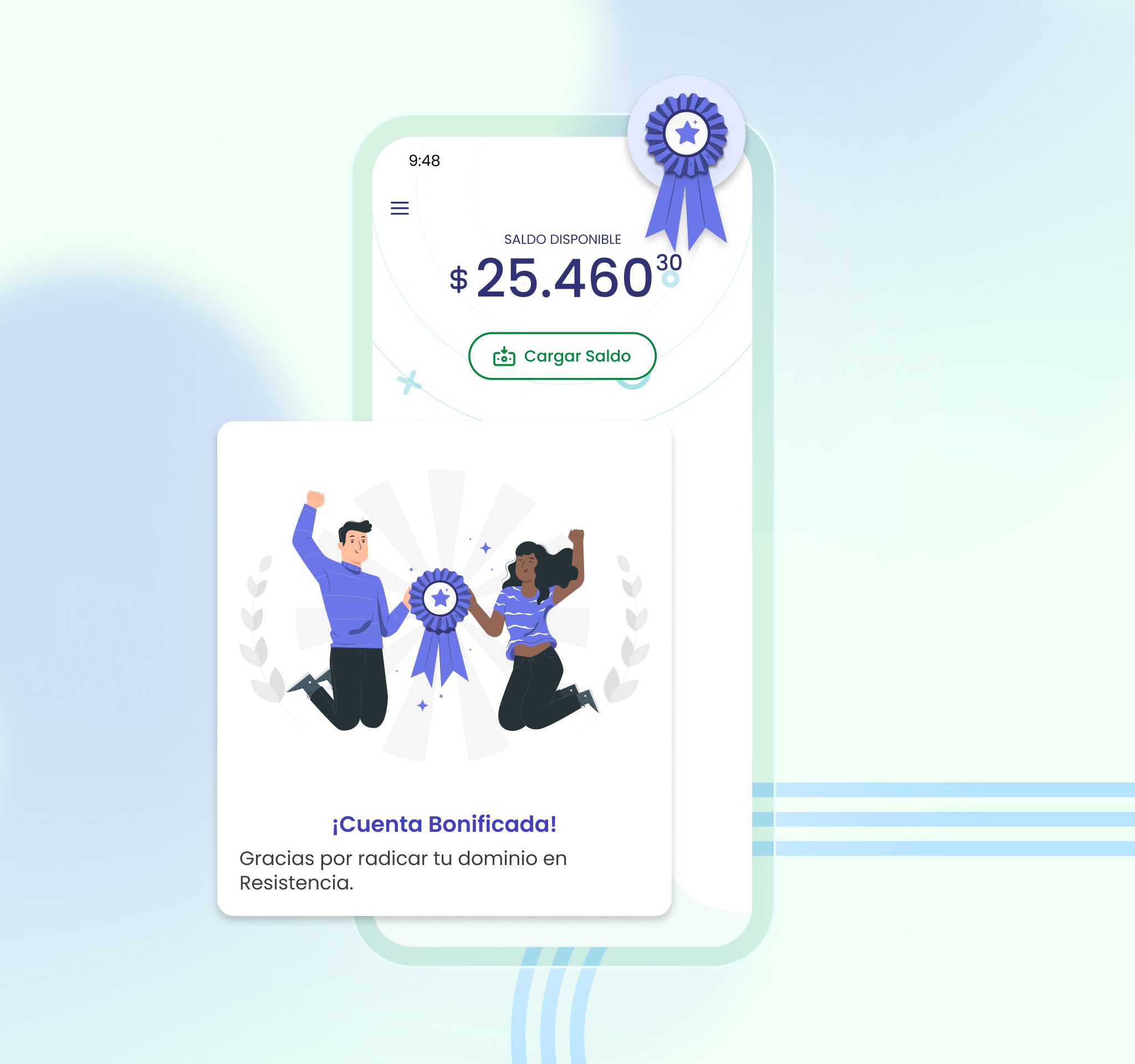 beneficio activado en la aplicación de buen contribuyente