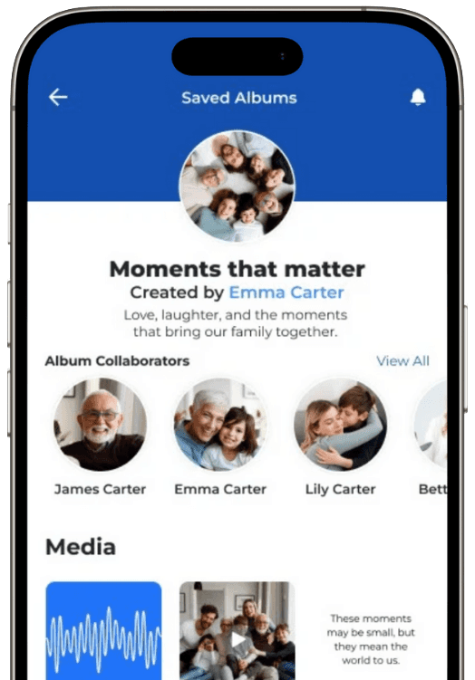 Collaborative Albums App feature